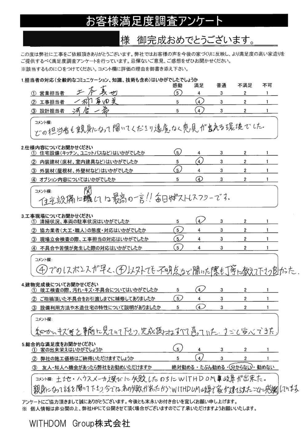 『遠慮なく意見が言える環境でした！』